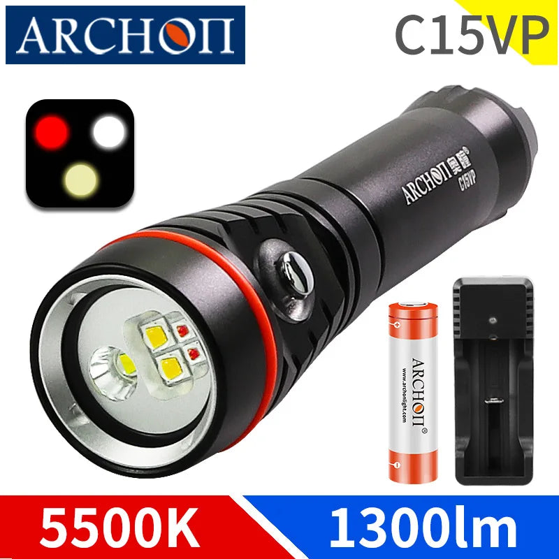 ARCHON C15VP Tauchvideolicht 1300 Lumen 5500K – Dive & Wear