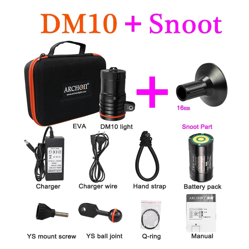 ARCHON DM10 Tauchfotolicht 2700 Lumen 5500K – Dive & Wear