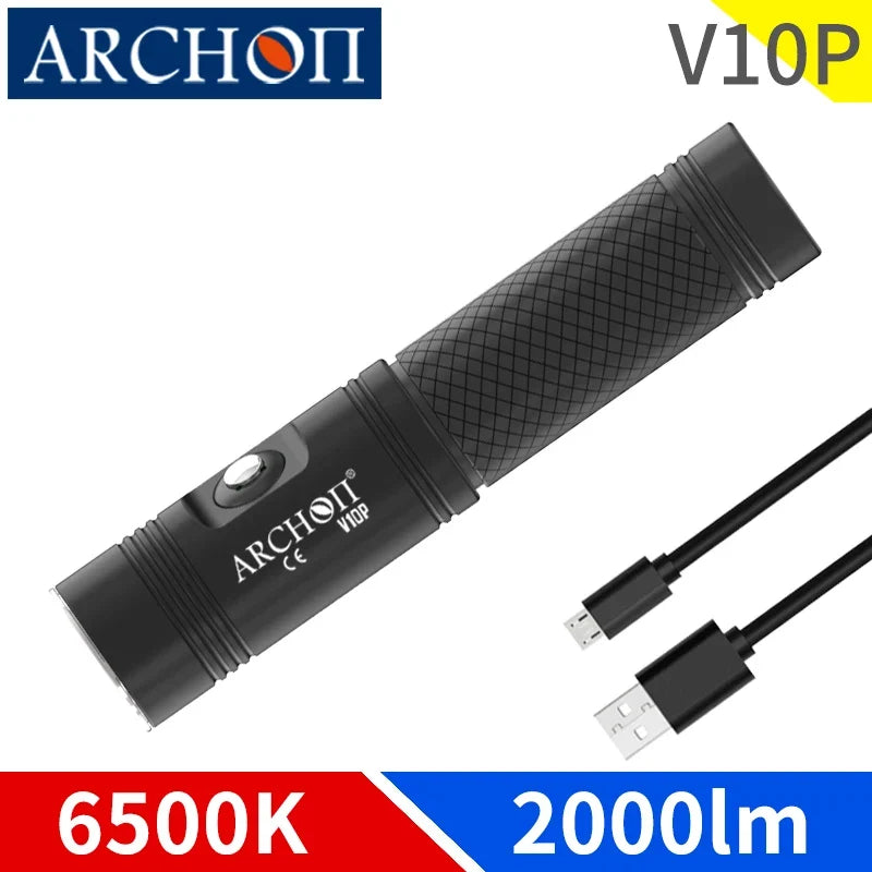 Archon V10P Tauchtaschenlampe – Dive & Wear Fotolicht für Taucher